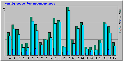 Hourly usage for December 2025
